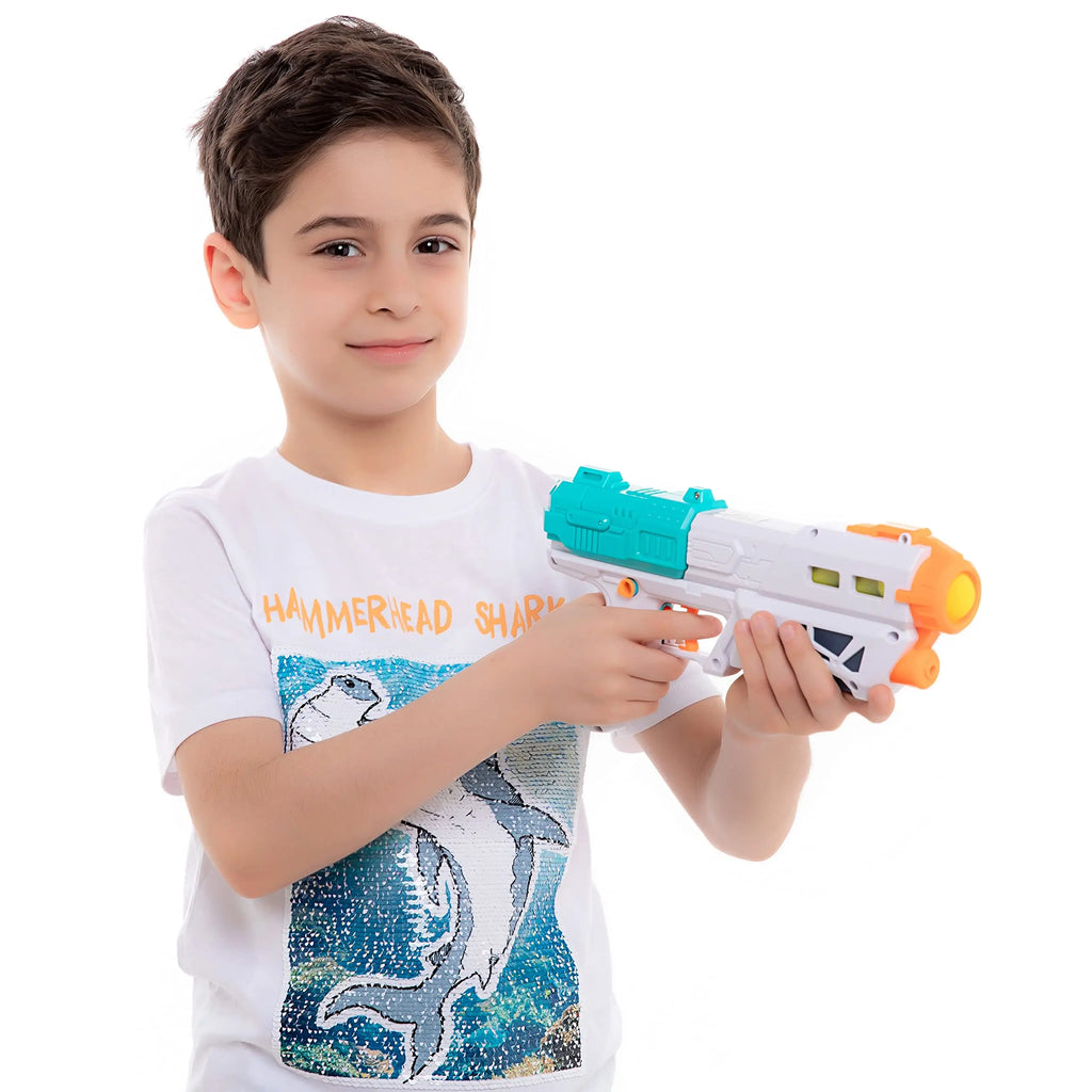 Super Water Gun Blaster Pistol Foam Ball Popper Air Toy Guns with 12 Foam Balls Kids Shooting Game Squirt Guns for Swimming Pool