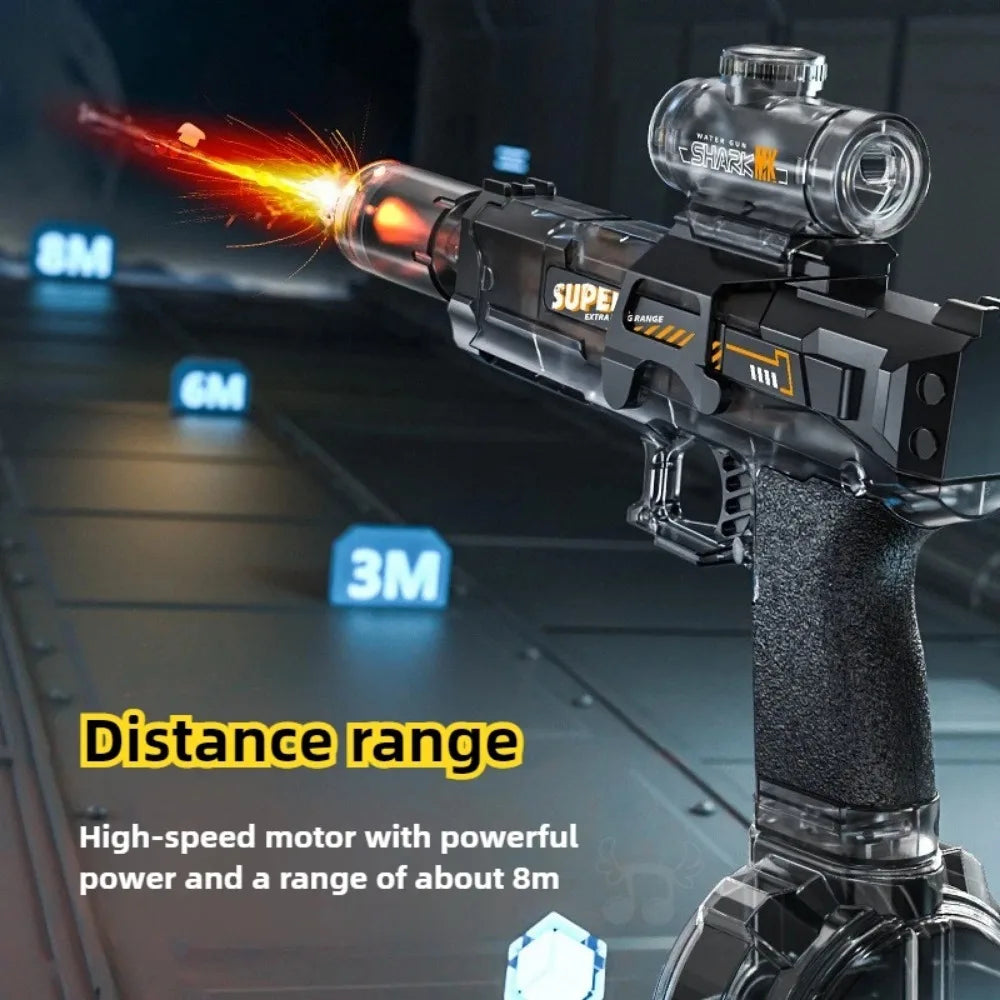 Electric Water Gun Water Blaster High Capacity Long Range Summer Outdoor Beach Water Fight Toy for Kids Boys Birthday Gift