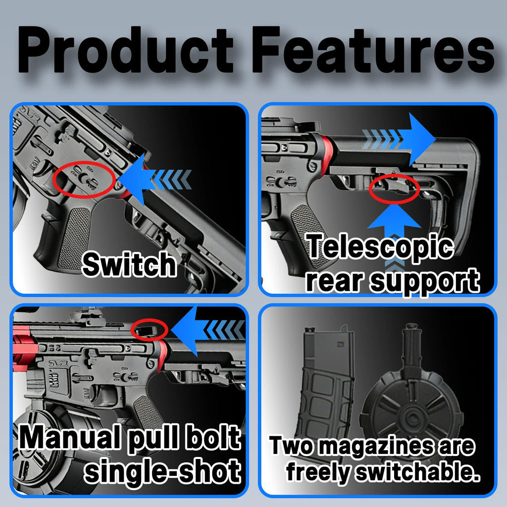 Gel Blasters Gun Toys for Full Auto 7.4V Electric Long Range Outdoor Team Game Battle Blaster For Adults&Teens [No Ammo]