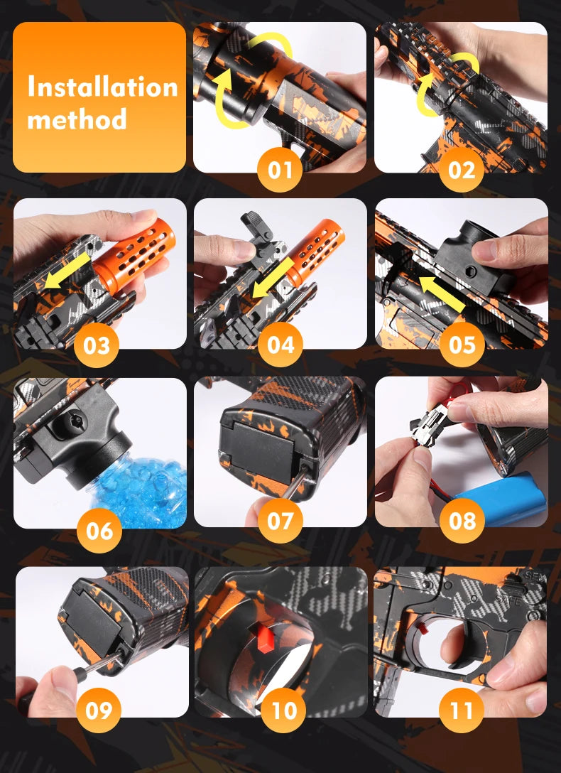 M416 Electric  Blaster Gun Toys, Rechargeable, Automatic Outdoor Toys for Team Activities, Perfect Gift(Bullets Excluded)
