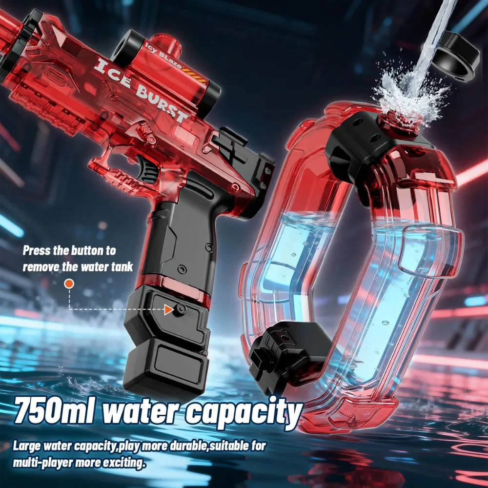 Electric Water Gun with Long Battery Automatic Water Blaster  for Summer Beach Pool Outdoor Party Games Ideal Children Gift