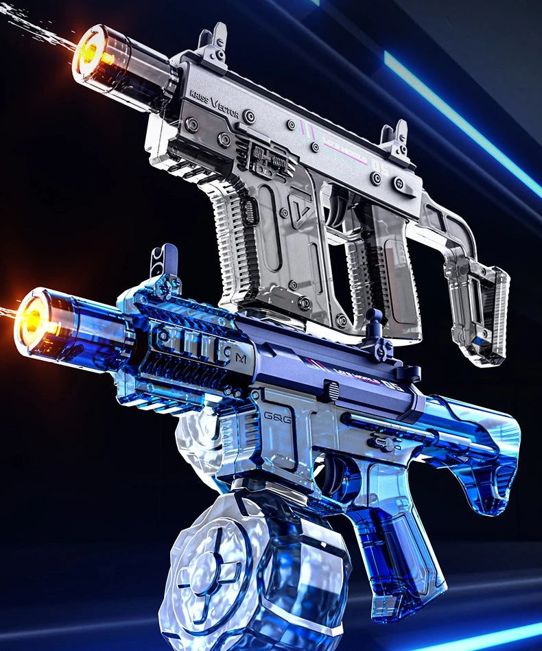 Electric Continuous Water Gun with Light Flame Effect Long Range Water Gun The Water-Sprinkling Festival Water Gun Kids Gifts