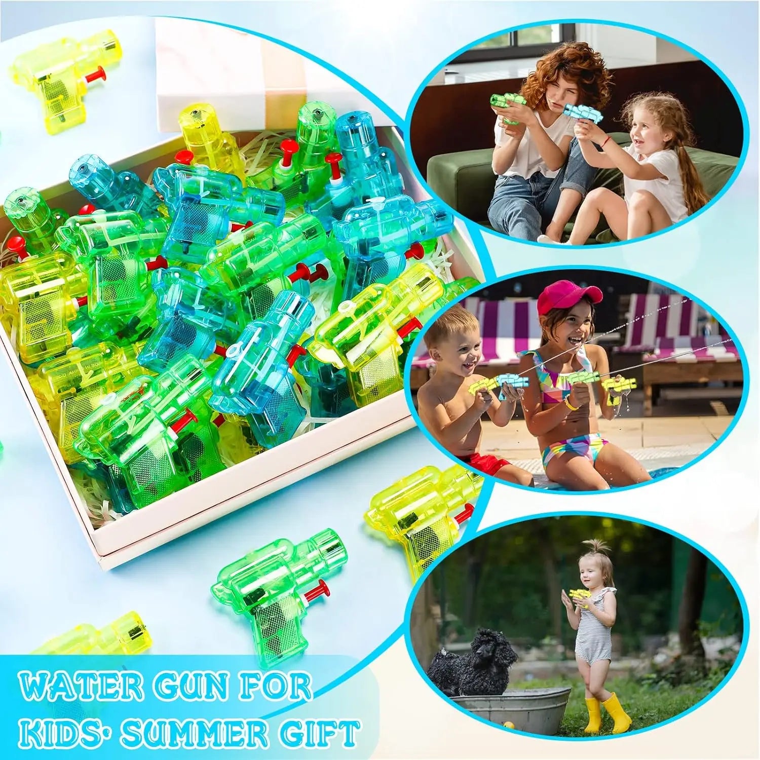 50-200 Pack Mini Water Gun for Boys and Girls Colorful Water Squirt Guns Small Toy Gun Plastic Pistol for Beach Water Park