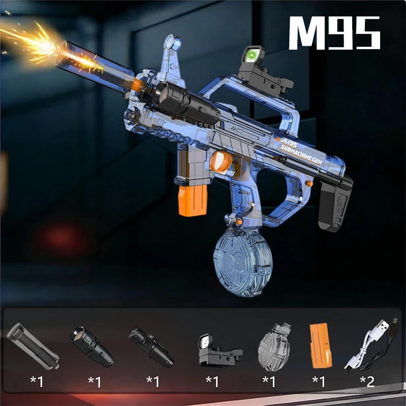 Electric Water Gun MK3 M95 Powerful Automatic Water Blaster High Pressure Squirt Gun Summer Beach Pool Outdoor Toy Gift for Kids